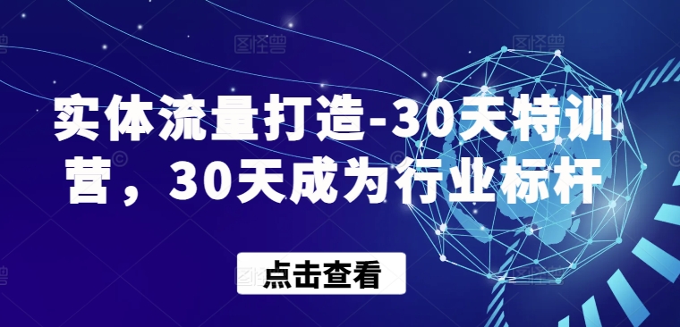 实体流量打造-30天特训营,30天成为行业标杆-聚宝盆-全网首发高质量项目输出