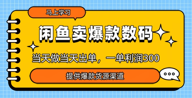 闲鱼卖爆款货源,当天做当天出单,一单利润3张-测试测试
