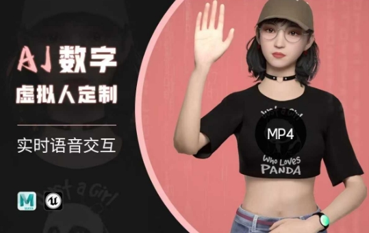 Ai数字人虚拟(智能体)实时语音交互特训营，​自行定制超写实角色AI数字人交互技术-测试测试